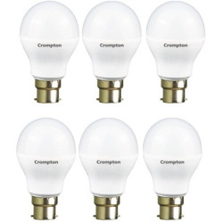 CROMPTON 9 W Standard B22 LED Bulb(White, Pack of 6)