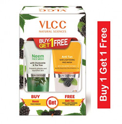 VLCC Neem Face Wash and get Anti Tan Skin Lightening Face Wash Free (150 ml + 150 ml)