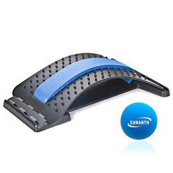 Back Stretcher, Lumbar Stretching Device with 3Adjustable Settings for Upper and Lower Back Pain Relief, Spinal Pain Relieve, Herniated Disc, Spinal Stenosis.