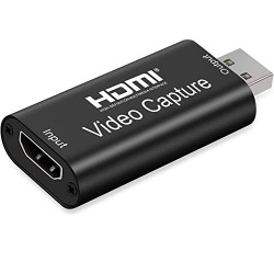 VIBOTON Game Capture Cards Audio Video Capture Cards 1080P HDMI to USB Record to DSLR Camcorder Action Cam,Computer for Gaming, Streaming, Teaching, Video Conference or Live Broadcasting (USB 2.0)