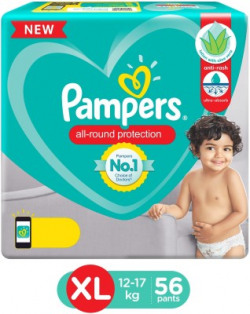 Pampers Lotion with Aloe Vera Pant Style Diapers - XL(56 Pieces)