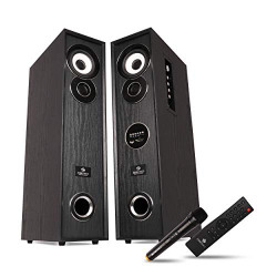 Zebronics ZEB-BT7300RUCF Wireless Bluetooth Tower Speaker With Supporting SD Card, USB, AUX, FM, Remote Control, Wireless Mic, Karaoke & Recording Function. (90 Watt, 2.0 Channel)