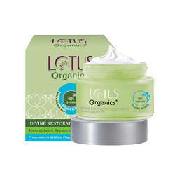 Lotus Organics+ Divine Restorative Night Crme(Night Cream), Replenishes & Repairs Skin while sleeping, 50 g