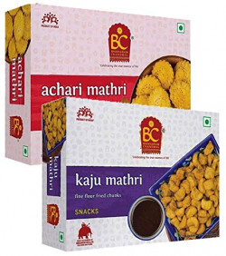 Bhikharam Chandmal Achari Mathri 425g & Kaju Mathri 425gm Combo (425gm Pack of 2)