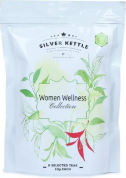 SilverKettle Women Wellness Collection Green Tea - Immunity, Detox, Pollution, Weight, Stress Green Tea Pouch(60 g)