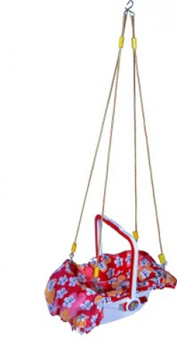 Childcraft Premium 12 in 1 Carry Cot & Bouncer with Mosquito Net Rocker and Bouncer(Red)