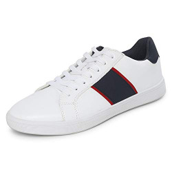 Bond Street by (Red Tape) Men's White Sneakers - 9 UK (43 EU) (BSE0485A)