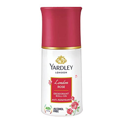 Yardley London London Rose Anti-Perspirant Deodorant Roll-On| Body Deodorant Roll-On For Women| 48-Hour Active Sweat Protection| Alcohol-Free | 50ml