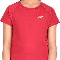 Yonex 1516-31 Polyester Badminton Ladies Round Neck T-Shirts, L (Sun Dried Tomato)