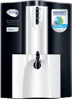 Pureit Max Water Saver 10 L RO + UV + MF Water Purifier with Eco Recovery Technology(Black, White)
