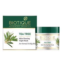 Biotique Tea Tree Skin Clearing Night Mask for Normal to Oily Skin, 50g