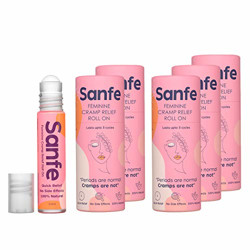 Sanfe Feminine Cramp Relief Roll On for instant relief from period pain (Pack Of 5)