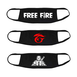 Uniplanet Store Reusable And Washable Cotton Free Fire Face Mask (Pack of 3) (Size: 16+)