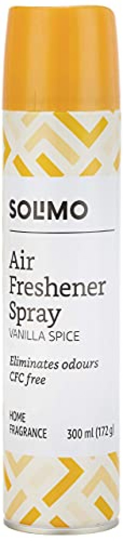 Amazon Brand - Solimo Home Air Freshener Spray, Vanilla Spice, 300ml
