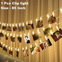 SATYAM KRAFT 1 Pcs (10 led Clip Light) Fairy Lights String Clip Lights for Home, Festival, Events, Balcony, Birthday, Christmas, Valentine, Garden, Indoor, Outdoor, Many Occasions Decoration