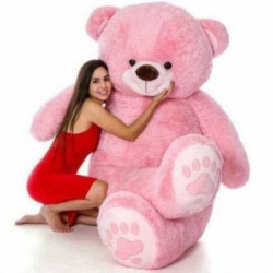 ridhisidhi teddy bear for valentine & Anniversary / birthday Very Cute Looking Soft Hug able American Style Teddy Bear Best For Gift - 90 cm {Pink color}  - 90 cm(Pink)