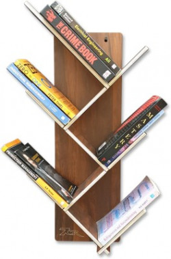 7CR Engineered Wood Open Book Shelf(Finish Color - Brown, DIY(Do-It-Yourself))