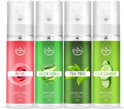 The Beauty Co. Mist Pack of 4(Rose Mist, Aloe Vera Mist, Tea Tree Mist, Cucumber Mist) Women(400 ml)