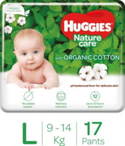 Huggies Nature Care Pants with organic cotton - L(17 Pieces)