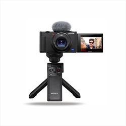 Sony Digital Vlog Camera ZV 1 (Compact, Video Eye AF, Flip Screen, in-Built Microphone, Bluetooth Shooting Grip, 4K Vlogging Camera and Content Creation) - Black