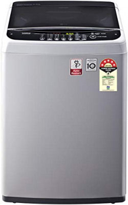 LG 6.5 Kg 5 Star Smart Inverter Fully-Automatic Top Loading Washing Machine (T65SNSF1Z, Middle Free Silver, TurboDrum)