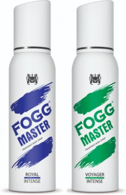 FOGG Master Intense (Royal + Voyager) 240ml Body Spray  -  For Men(240 ml, Pack of 2)