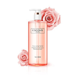 COCOVEL Rose De Mai Parfum Fragranced Shampoo with Natural Rose Extract for Dry and Damaged Hair, Make Hair Looking Fuller, Moisturised And Shiny, Provides Deep Conditioning & Strength, 500ML