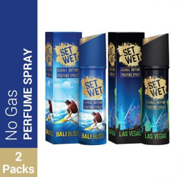 SET WET Global Edition Bali Bliss With Las Vegas Live Perfume Spray Perfume Body Spray  -  For Men(240 ml, Pack of 2)