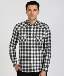 LAWMAN Men Checkered Casual Multicolor Shirt