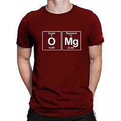 STATUS MANTRA Cotton Unisex Half Sleeve Round Neck Oxygen Printed T-Shirts Tee (Maroon_S)