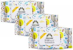 Amazon Brand - Mama Bear Wet Wipes (Pack of 3, 72 Sheets per Pack)