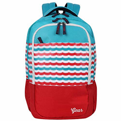 Gear Vibes 29 Ltrs Red-Green School Backpack with 3 Compartments (KPVBES3C0903)