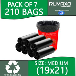 Rumaxo Dustbin Covers Clean Home 100% Biodegradable Garbage bags 210 Pcs Medium 25.01 L Garbage Bag(210Bag )