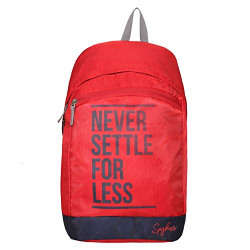 Spykar Red Coloured Casual Polyester Backpack