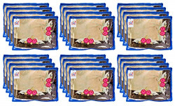 Fun Homes Non Woven 24 Pieces Single Packing Saree Cover Set (Blue)