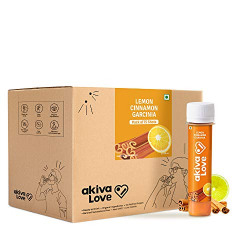 Akiva Superfoods Weight Management Health Shots with Lemon, Honey and Cinnamon, 600ml (15 Shots x 40