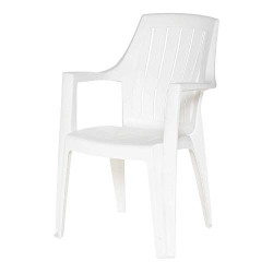 Supreme Turbo Super Plastic Chair (Milky White, Set of 2)