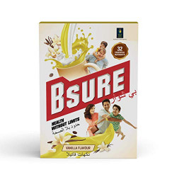 BRITISH LIFE SCIENCES Bsure - Complete, Balanced Nutrition Supplement Drink for the entire family | Delicious Vanilla Flavour drink for Immunity | 400 g (Vanilla)