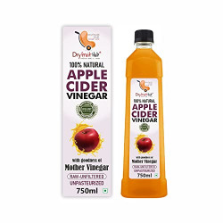 Dry Fruit Hub Apple Cider Vinegar With Goodness Of Mother Vinegar 750ML,Raw Unfiltered ,Unpasteurized ,100% Natural Not from concentrate, Apple Cider Vinegar,