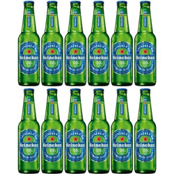 Heineken 0.0 Non Alcoholic Lager Beer - Zero Dot Zero Bottles (Pack of 12 Bottle, 330ml Each) Glass Bottle(12 x 330 ml)