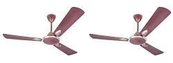Usha Striker Platinum 1200mm 80-watt Goodbye Dust Ceiling Fan with Anti Dust Feature (Lavender Chrome, Pack of 2)