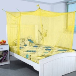 PRYAN HOMEZZ Nylon Adults Nylon Adults Polyester Mosquito Nets 100 % Air Flow & Chemical Premium Nets 3 X 6 Ft Mosquito Net(Yellow)