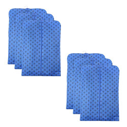 PrettyKrafts Foldable Non Woven Coat Cover (Set of 6 pcs) - Blue