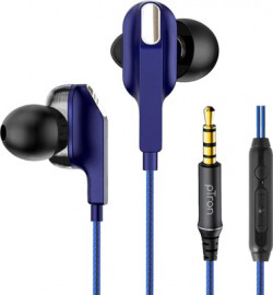 PTron Boom One Wired Headset(Blue, In the Ear)