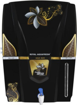 Aqua Fresh Omega Golden Audy 12 L RO + UV + UF + TDS Water Purifier(Black-White)