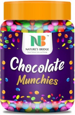 Nature's Bridge Gems Munchies Chocolate Munchies Gem s Chocolate for Cake / Cupcake Decoration (Bold Colors) - 450 Gm Jar Truffles(450 g)