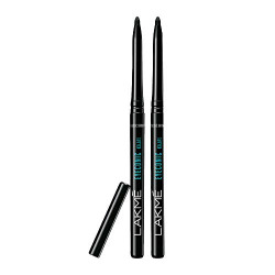 Lakme Eyeconic Kajal Twin Pack, Smudge Proof, Water Proof, Lasts Upto 22 Hours, 0.35 g + 0.35 g