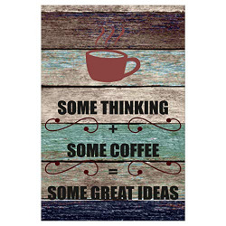 Sehaz Artworks Some-Thinking Coffee Shop Wooden Wall Sign