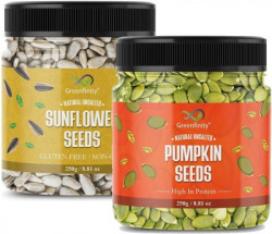 GreenFinity Raw Pumpkin, Sunflower Seeds (Immunity Combo) Pack of 2 - 250g (JAR Pack)(500 g, Pack of 2)