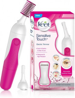 Veet Sensitive Touch Expert  Runtime: 45 min Trimmer for Women(White, Pink)